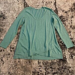 Soft Surroundings Teal Long Sleeve Tee